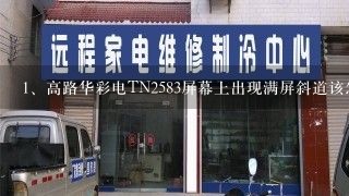 高路华彩电TN2583屏幕上出现满屏斜道该怎么查啊？视