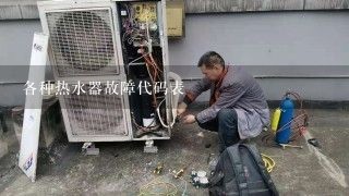 各种热水器故障代码表