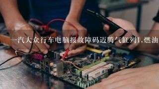 一汽大众行车电脑报故障码迈腾气缸列1,燃油测量系统怠速转速时系统过稀,是什么问题请高师点明，