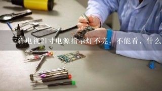 三洋电视21寸电源指示灯不亮，不能看，什么故障