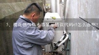 樱花燃气热水器显示错误代码e5怎么办啊？