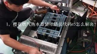 樱花燃气热水器显示错误代码e5怎么解决？