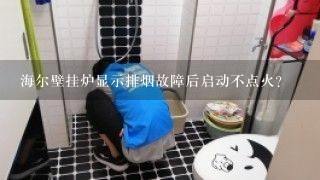 海尔壁挂炉显示排烟故障后启动不点火？