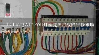 TCL彩电AT2965U灯丝亮黑屏故障维修求助