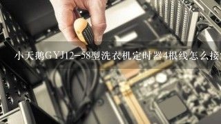 小天鹅GYJ12-58型洗衣机定时器4根线怎么接？