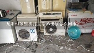 九阳y1破壁机打豆浆不出浆怎么回事？