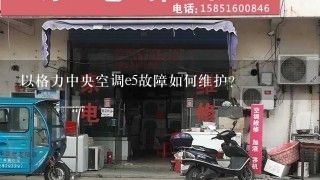 以格力中央空调e5故障如何维护?